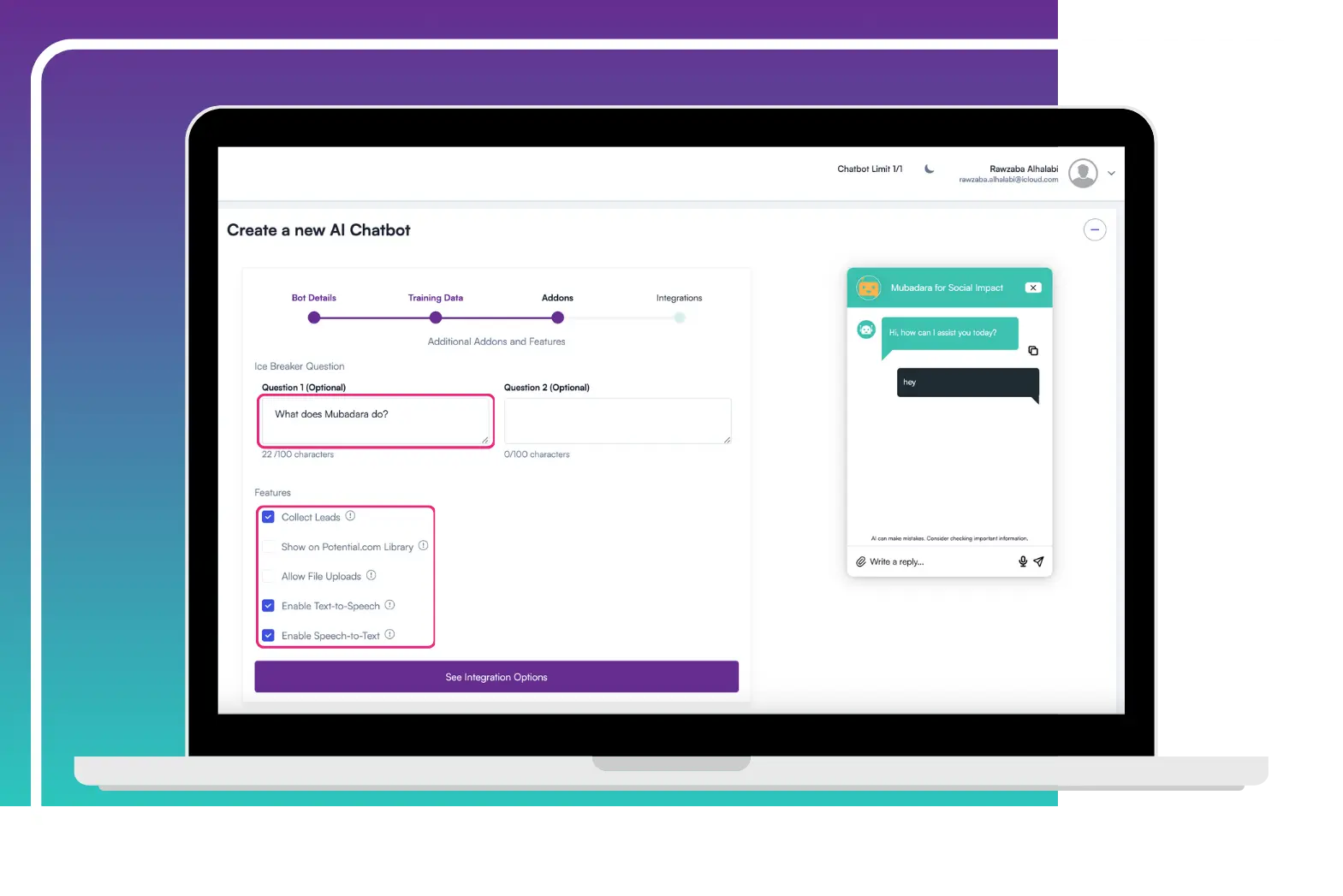 Build your chatbot step 3